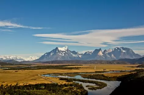 Vue depuis notre hôtel à Torres del Paine - Chili