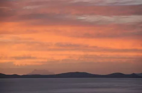 Coucher de soleil sur le lac Titicaca - Bolivie