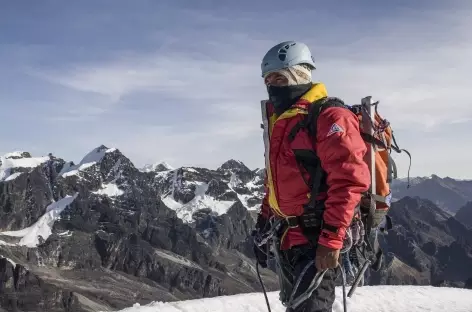 Cordillère Royale, au sommet du Pequeno Alpamayo - Bolivie