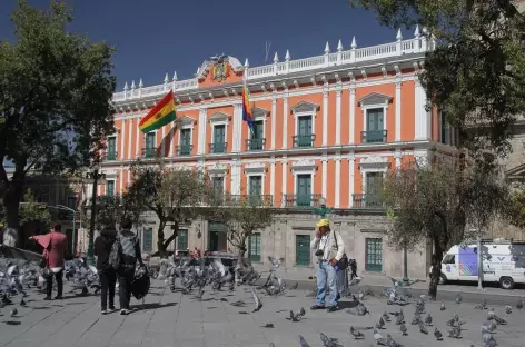 La Paz, la place Murillo - Bolivie - 