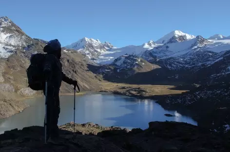Vue depuis le mirador du Chaupi Orco - Bolivie