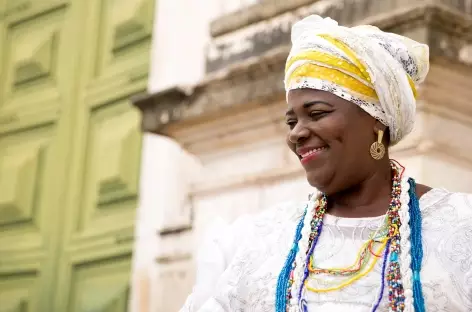 Salvador de Bahia, sourire d'une bahianaise - Brésil