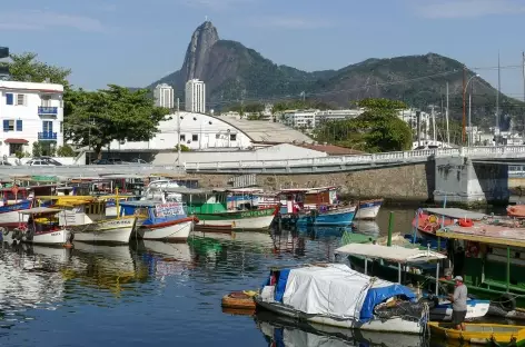 Rio, vue sur le Corcovado depuis le quartier Urca - Brésil - 