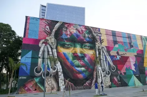 Rio, fresque murale de Kobra - Brésil - 