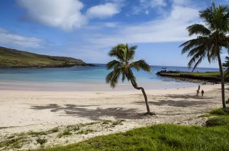 Ile de Pâques, la plage d'Anakena - Chili