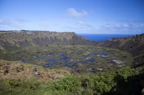 Ile de Pâques, caldeira du Rano Kau - Chili