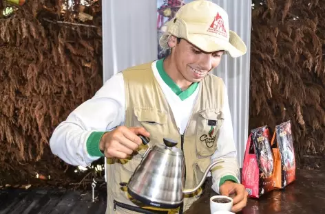 Dégustation de café dans une plantation - Colombie