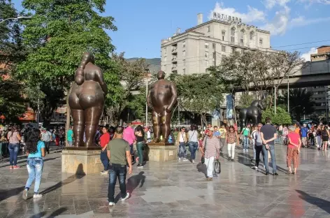Medellin, la place avec les sculptures de Botero - Colombie - 
