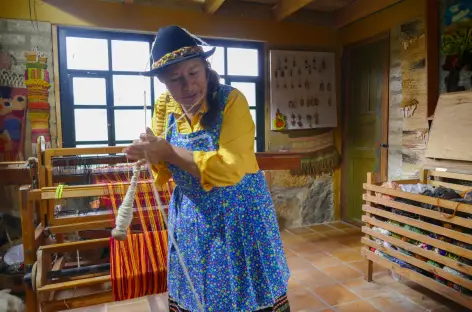Atelier de tissage de la laine - Colombie