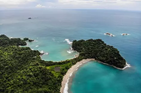 Vue aérienne du Parc Marino Ballenas - Costa Rica - 