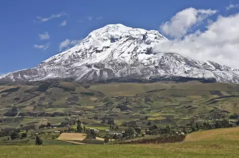 Paysage de campagne sur fond de Chimborazo - Equateur