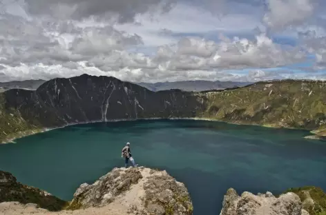 Au bord de la lagune Quilotoa - Equateur