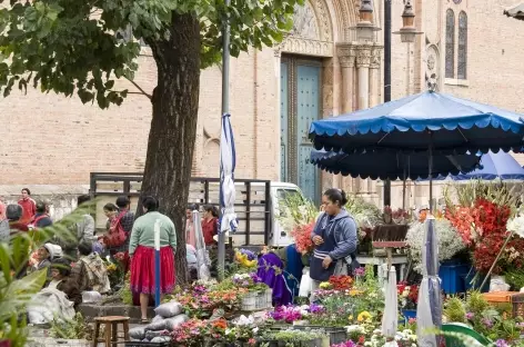 Cuenca, le marché aux fleurs - Equateur