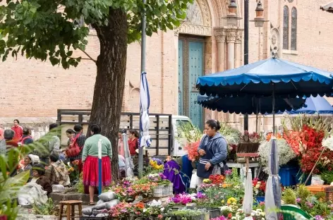 Cuenca, le marché aux fleurs - Equateur - 
