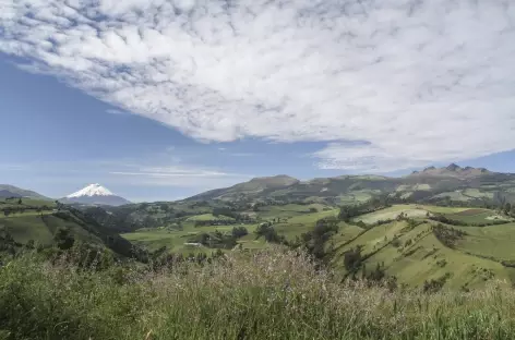 Vue sur le Cotopaxi depuis notre auberge à Rumipamba - Equateur