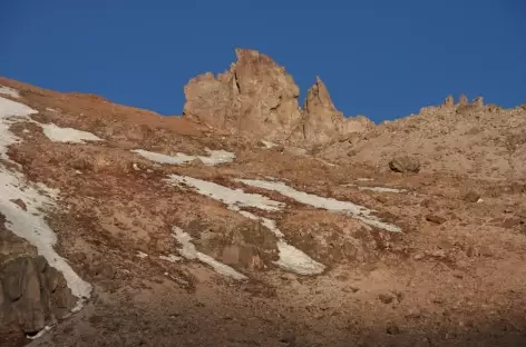 Les aiguilles Whymper à l'approche du Chimborazo - Equateur