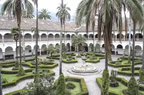 Les jardins du couvent Santo Domingo à Quito - Equateur