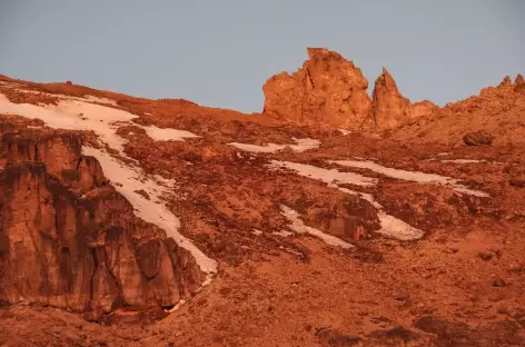 Coucher de soleil sur les aiguilles Whymper au Chimborazo - Equateur