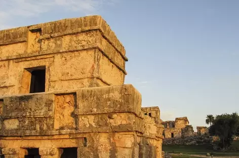 Détail sur le site Maya de Tulum - Mexique