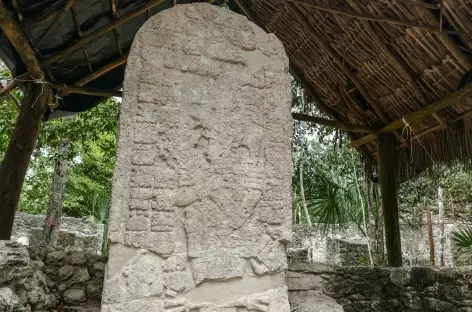 Site Maya de Coba, stèle - Mexique