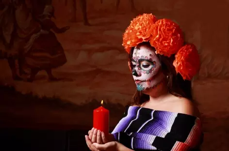 Visage à la fête des morts_Mexique
