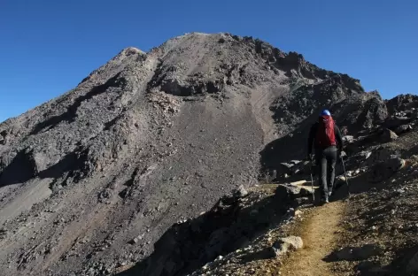 Iztaccihuatl, peu avant le sommet Las Rodillas (5030 m)