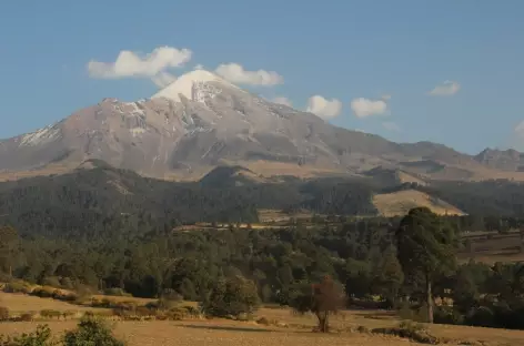 San Miguel de Zoapan, vue sur l'Orizaba (5636 m)