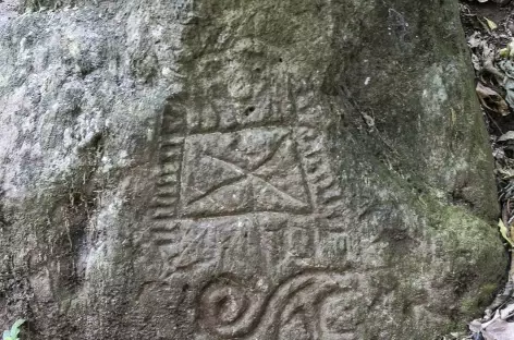 Un pétroglyphes sur l'île Omotepe - Nicaragua