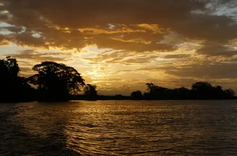 Coucher de soleil sur le rio San Juan