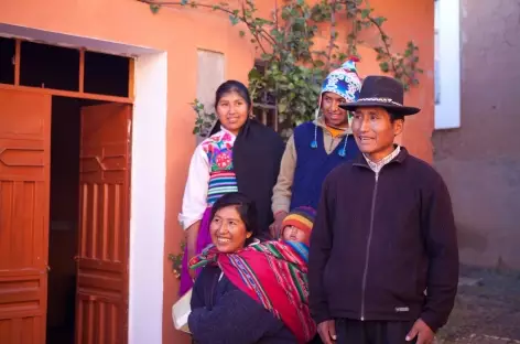 Notre famille d'accueil sur l'île d'Amantani - Pérou