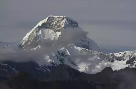 Majestueux Huascaran depuis notre camp de Yaino