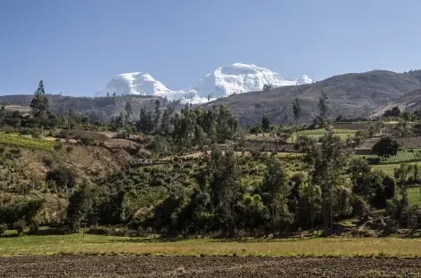 Vue sur les 2 sommets du Huascaran depuis la Cordillère Noire - Pérou