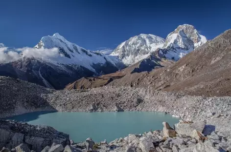 Balade vers la lagune 69, vue sur le Chopicalqui et les Huascaran Nord et Sud - Pérou