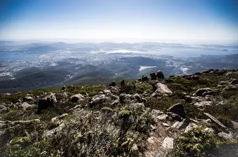 Hobart depuis le sommet du Mt Wellington