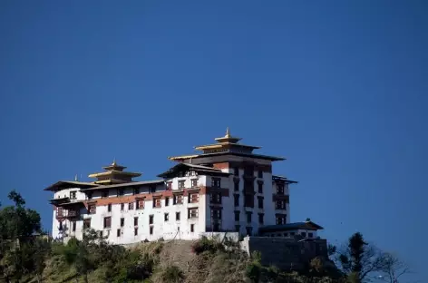 Les hautes murailles du dzong de Tashigang - Bhoutan