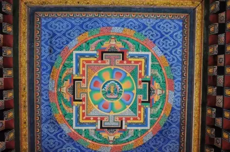 Mandala, plafond de Tharpaling - Bhoutan