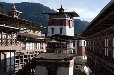 Cour intérieure du dzong de Trongsa - Bhoutan