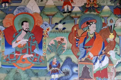 Peintures d'un temple de Jakar - Bhoutan - 