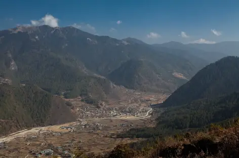 Vallée entre Paro et Thimphu