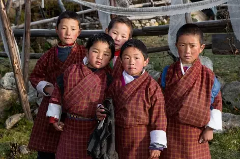 Jeunes écoliers de Laya - Bhoutan