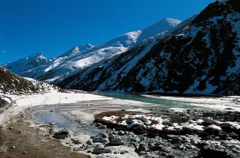 Vallée au-dessus de Nulithang conduisant au Tibet