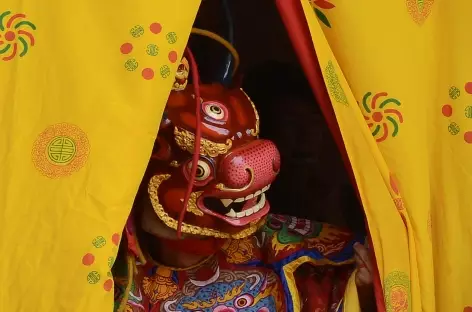 Danse masquée, festival de Talo - Bhoutan