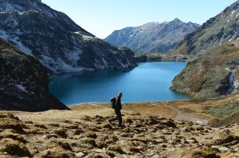 Omte tso, dernier lac croisé lors du Snow Man - Bhoutan