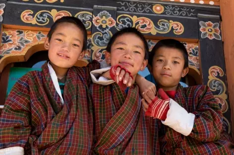 Portraits sur le chemin de l'aéroport de Paro - Bhoutan - 