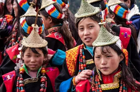 Jeunes filles de Laya - Bhoutan