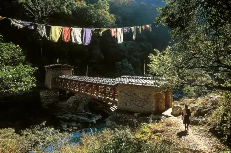 Vieux pont conduisant à Trongsa - Bhoutan