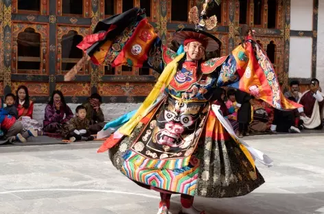 Festival religieux - Danse des chapeaux noirs - - Bhoutan