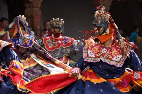 Festival religieux - Danse des divinités terribles - Bhoutan