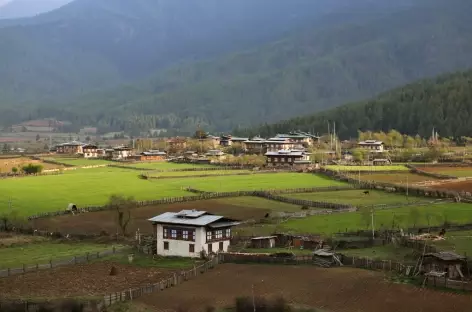 village vers Jakar Bhoutan