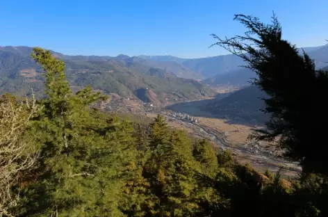 La vallée de Paro depuis Sanga Choekhor